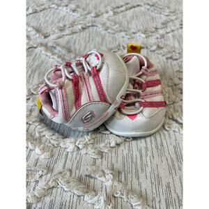 Build A Bear Workshop BABW Sketchers Pink Heart Sparkle Sneakers Shoes Silver